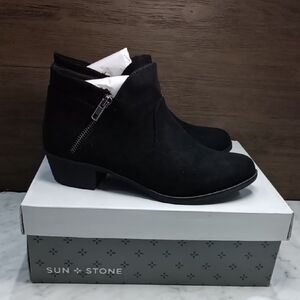 Sun + Stone Women's Abby Double Zip Ankle Booties Size 9.5 NEW